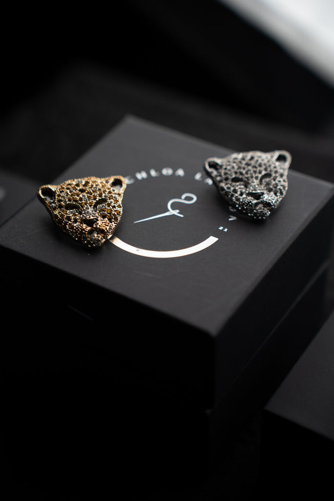 BROCHE TÊTE DE LÉOPARD