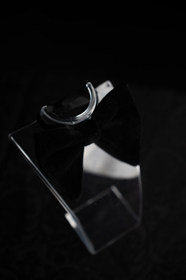NOEUD PAPILLON VELOURS NOIR