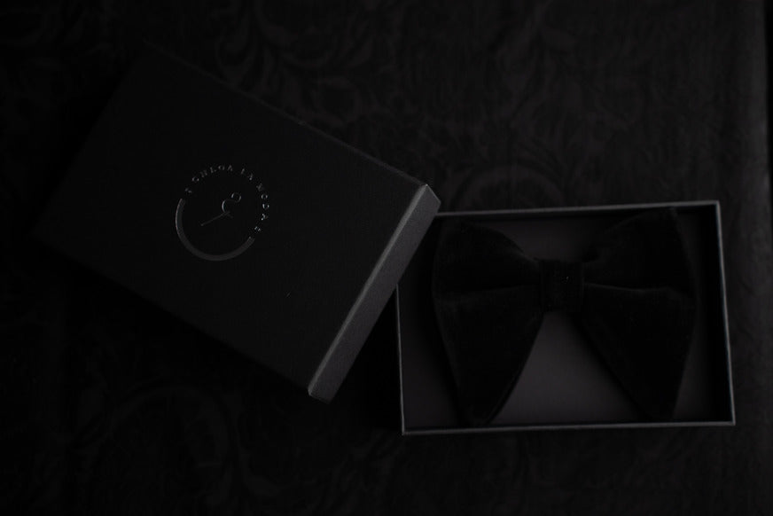 NOEUD PAPILLON VELOURS NOIR