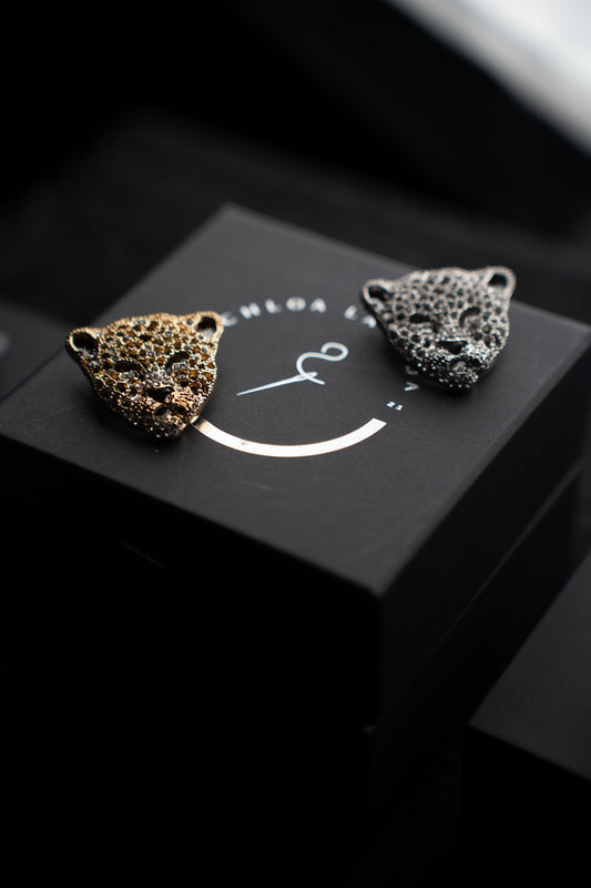 BROCHE TÊTE DE LÉOPARD