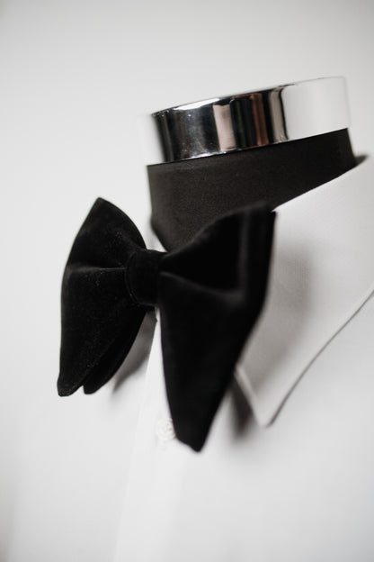 NOEUD PAPILLON VELOURS NOIR